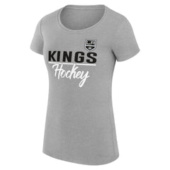 Los Angeles Kings G-III 4Her by Carl Banks Women's Super-Slim Fit Lightweight Team Sport T-Shirt - Gray - NHL 200602549