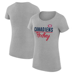 Montreal Canadiens G-III 4Her by Carl Banks Women's Super-Slim Fit Lightweight Team Sport T-Shirt - Gray - NHL 200602551
