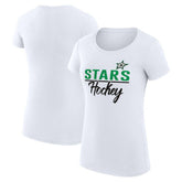 Dallas Stars G-III 4Her by Carl Banks Women's Super-Slim Fit Lightweight Team Sport T-Shirt - White - NHL 200602577