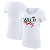 Minnesota Wild G-III 4Her by Carl Banks Women's Super-Slim Fit Lightweight Team Sport T-Shirt - White - NHL 200602582