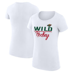 Minnesota Wild G-III 4Her by Carl Banks Women's Super-Slim Fit Lightweight Team Sport T-Shirt - White - NHL 200602582