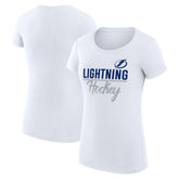 Tampa Bay Lightning G-III 4Her by Carl Banks Women's Super-Slim Fit Lightweight Team Sport T-Shirt - White - NHL 200602595