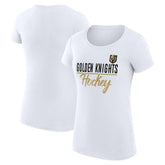 Vegas Golden Knights G-III 4Her by Carl Banks Women's Super-Slim Fit Lightweight Team Sport T-Shirt - White - NHL 200602598