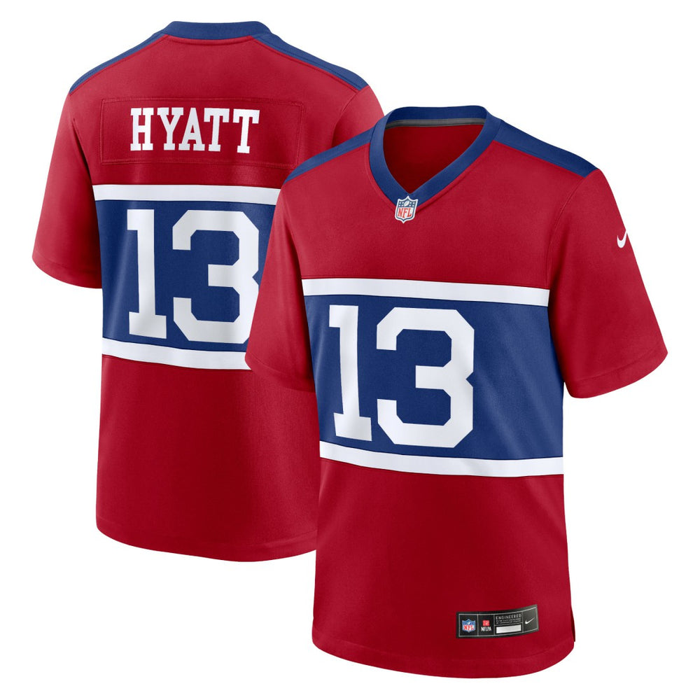 Nike Jalin Hyatt New York Giants Alternate Player Game Jersey Century Red