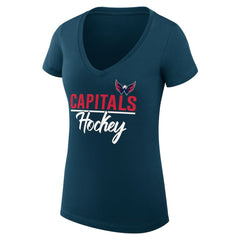 Washington Capitals G-III 4Her by Carl Banks Women's Super-Slim Fit Lightweight Graphic T-Shirt - Navy - NHL 200602620