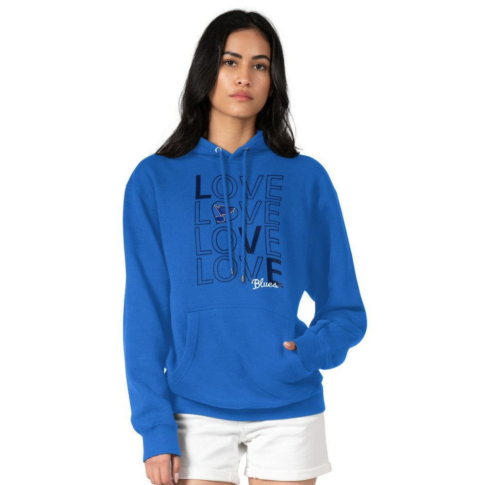 St. Louis Blues G-III 4Her by Carl Banks Women's Hockey Love Fleece Pullover Hoodie - Blue - NHL 200607198