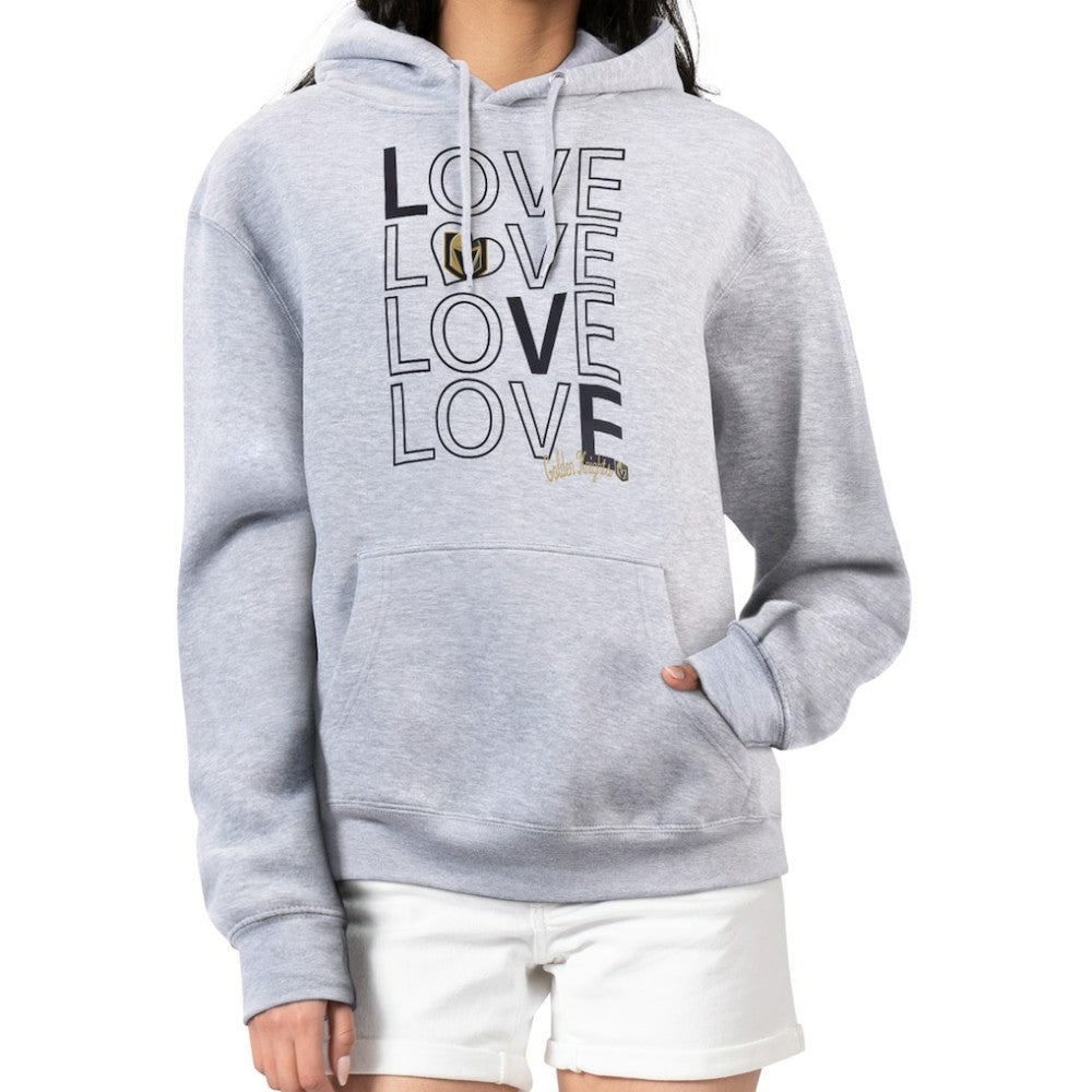Vegas Golden Knights G-III 4Her by Carl Banks Women's Hockey Love Fleece Pullover Hoodie - Gray - NHL 200607276