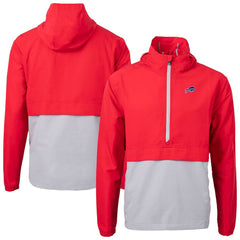 Buffalo Bills Cutter & Buck Charter Eco Recycled Anorak Half-Zip Jacket Red