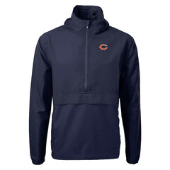 Chicago Bears Cutter & Buck Charter Eco Recycled Anorak Half-Zip Jacket Navy