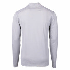 Detroit Lions Cutter & Buck Virtue Eco Pique Micro Stripe Recycled Quarter-Zip Pullover Top Gray/White