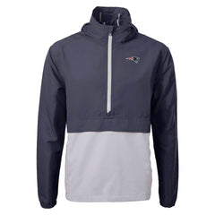 New England Patriots Cutter & Buck Charter Eco Recycled Anorak Half-Zip Jacket Blue