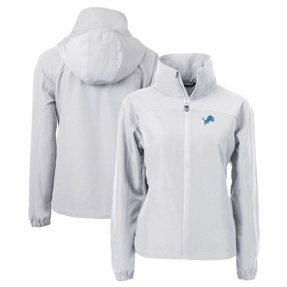 Detroit Lions Cutter & Buck Women's Charter Eco Recycled Full-Zip Jacket Gray