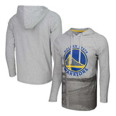 Golden State Warriors Stadium Essentials Atrium Raglan Long Sleeve Hoodie T-Shirt Heather Gray