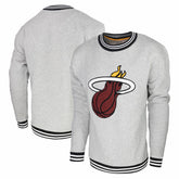 Miami Heat Stadium Essentials Club Level Pullover Sweatshirt Heather Gray