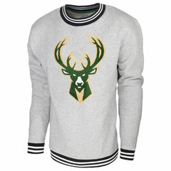 Milwaukee Bucks Stadium Essentials Club Level Pullover Sweatshirt Heather Gray