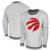 Toronto Raptors Stadium Essentials Club Level Pullover Sweatshirt Heather Gray