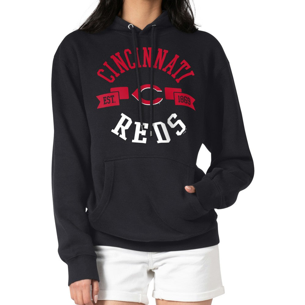 Cincinnati Reds G-III 4Her by Carl Banks Women's City Graphic Pullover Hoodie - Black - MLB Sale