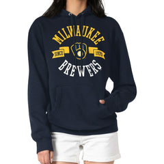 Milwaukee Brewers G-III 4Her by Carl Banks Women's City Graphic Pullover Hoodie - Navy - MLB on Sale