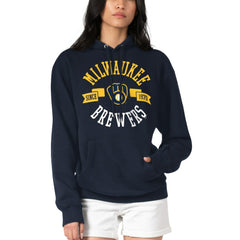 Milwaukee Brewers G-III 4Her by Carl Banks Women's City Graphic Pullover Hoodie - Navy - MLB on Sale