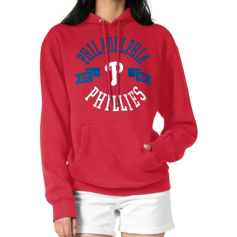 Philadelphia Phillies G-III 4Her by Carl Banks Women's City Graphic Pullover Hoodie - Red - MLB Sale