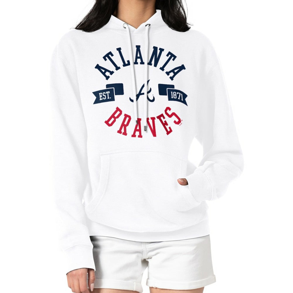 Atlanta Braves G-III 4Her by Carl Banks Women's City Graphic Pullover Hoodie - White - MLB Lifestyle