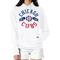Chicago Cubs G-III 4Her by Carl Banks Women's City Graphic Pullover Hoodie - White - MLB Lifestyle