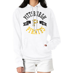 Pittsburgh Pirates G-III 4Her by Carl Banks Women's City Graphic Pullover Hoodie - White - MLB Lifestyle