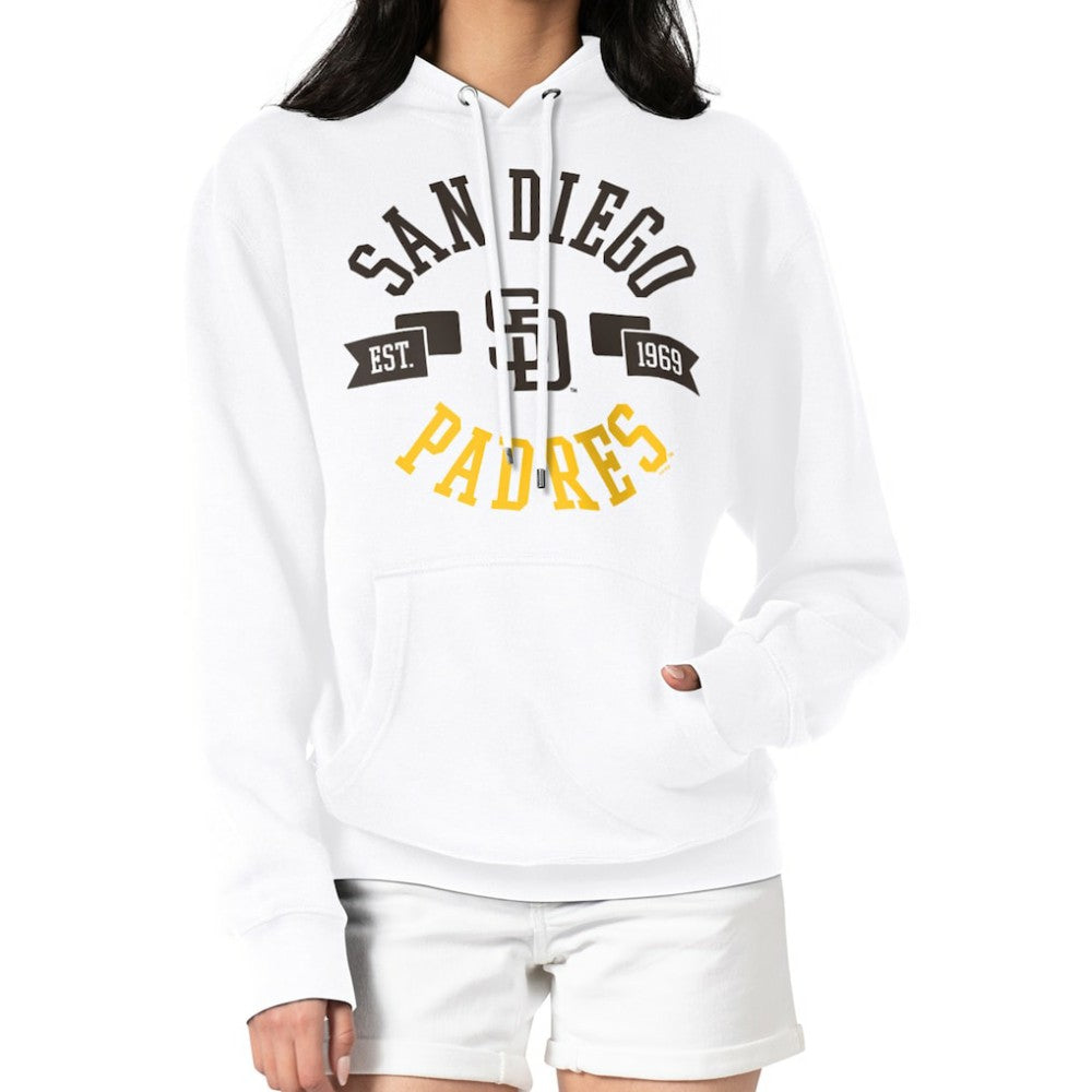 San Diego Padres G-III 4Her by Carl Banks Women's City Graphic Pullover Hoodie - White - MLB Discount
