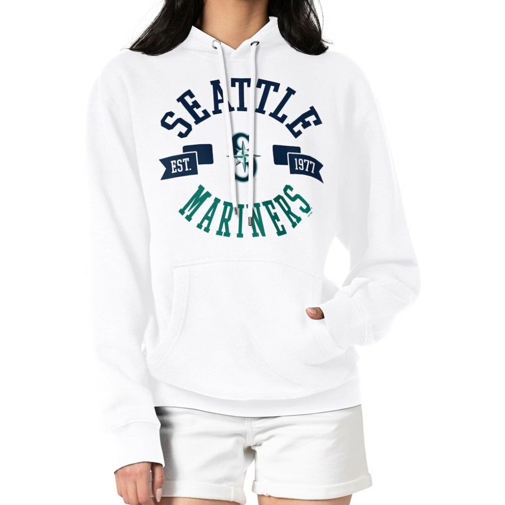 Seattle Mariners G-III 4Her by Carl Banks Women's City Graphic Pullover Hoodie - White - MLB Online