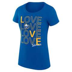 Buffalo Sabres G-III 4Her by Carl Banks Women's Super-Slim Fit Lightweight Hockey Love T-Shirt - Royal - NHL 200617441