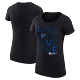 St. Louis Blues G-III 4Her by Carl Banks Women's Super-Slim Fit Lightweight Hockey Love T-Shirt - Black - NHL 200617483
