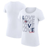Columbus Blue Jackets G-III 4Her by Carl Banks Women's Super-Slim Fit Lightweight Hockey Love T-Shirt - White - NHL 200617492