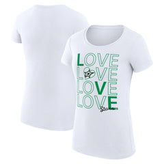 Dallas Stars G-III 4Her by Carl Banks Women's Super-Slim Fit Lightweight Hockey Love T-Shirt - White - NHL 200617495