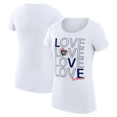 Florida Panthers G-III 4Her by Carl Banks Women's Super-Slim Fit Lightweight Hockey Love T-Shirt - White - NHL 200617503