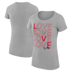 Detroit Red Wings G-III 4Her by Carl Banks Women's Super-Slim Fit Lightweight Hockey Love T-Shirt - Heather Gray - NHL 200617506