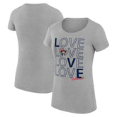 Florida Panthers G-III 4Her by Carl Banks Women's Super-Slim Fit Lightweight Hockey Love T-Shirt - Heather Gray - NHL 200617510