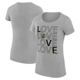 Vegas Golden Knights G-III 4Her by Carl Banks Women's Super-Slim Fit Lightweight Hockey Love T-Shirt - Heather Gray - NHL 200617545