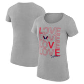 Washington Capitals G-III 4Her by Carl Banks Women's Super-Slim Fit Lightweight Hockey Love T-Shirt - Heather Gray - NHL 200617546