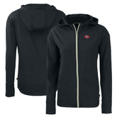 San Francisco 49ers Cutter & Buck Women's Throwback Daybreak Eco Recycled Half-Zip Hoodie Black