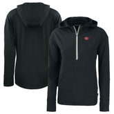 San Francisco 49ers Cutter & Buck Women's Throwback Daybreak Eco Recycled Half-Zip Hoodie Black