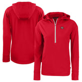 San Francisco 49ers Cutter & Buck Women's Throwback Daybreak Eco Recycled Half-Zip Hoodie Scarlet