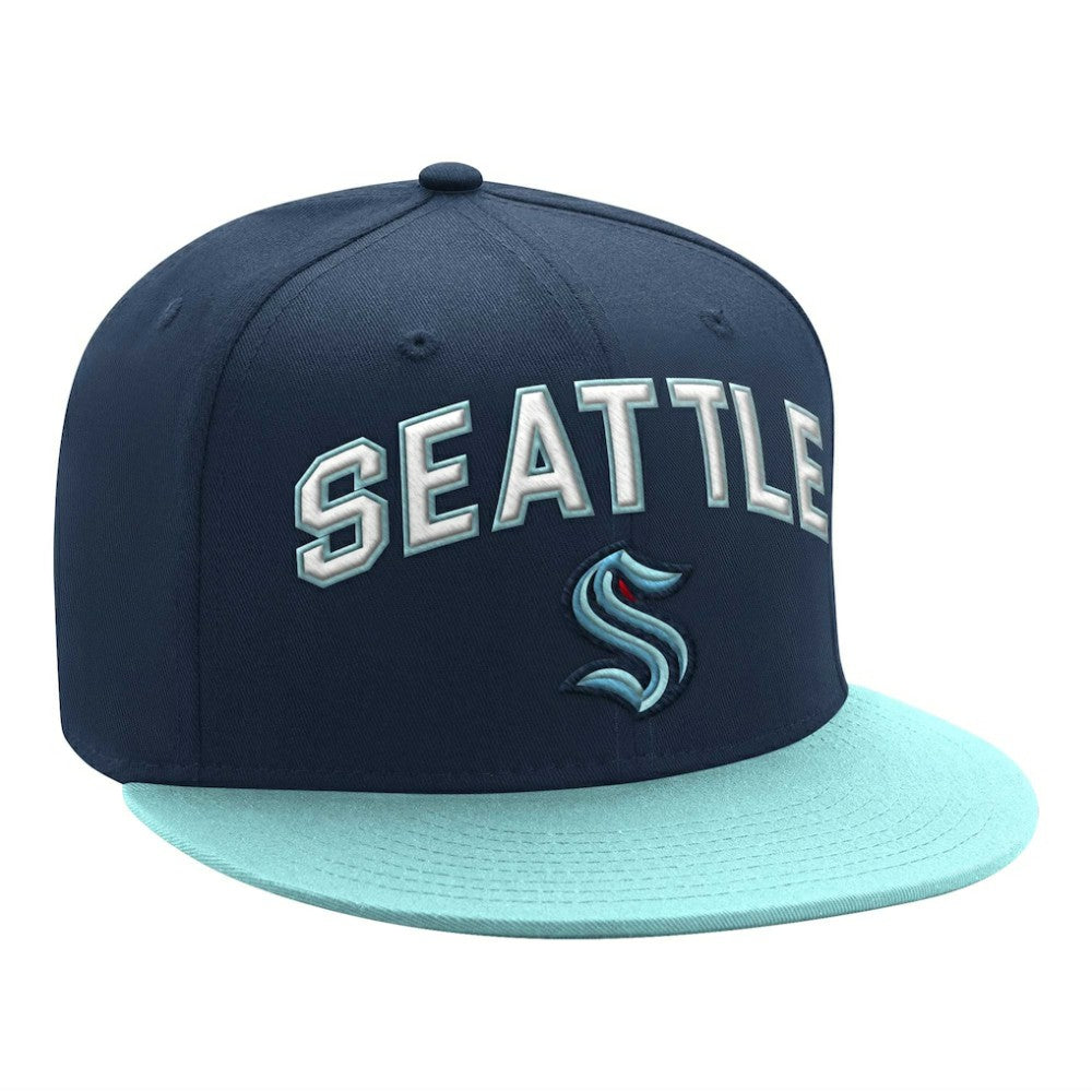Seattle Kraken Starter Arch Logo Two-Tone Snapback Hat - Deep Sea Blue/Light Blue - NHL 200618974