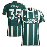 Jonny Evans Manchester United 2023/24 Away Player Jersey – Green - Adidas