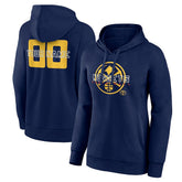 Denver Nuggets Women's Stellar Personalized Name & Number Pullover Hoodie Navy