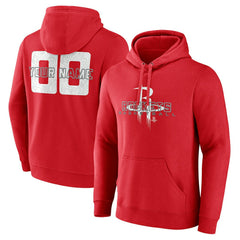 Houston Rockets Stellar Personalized Name & Number Pullover Hoodie Red