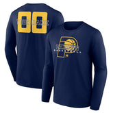 Indiana Pacers Stellar Personalized Name & Number Long Sleeve T-Shirt Navy