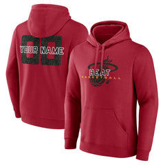 Miami Heat Stellar Personalized Name & Number Pullover Hoodie Red