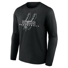 San Antonio Spurs Stellar Personalized Name & Number Long Sleeve T-Shirt Black