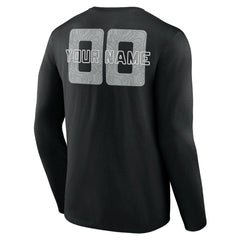 San Antonio Spurs Stellar Personalized Name & Number Long Sleeve T-Shirt Black