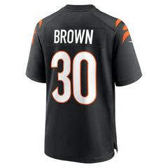 Nike Chase Brown Cincinnati Bengals Team Game Jersey Black